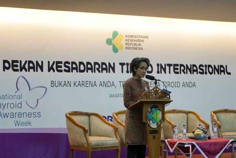 Deskripsi: Kata sambutan oleh dr Lily Sriwahyuni Sulistyowati, MM. (dokpri)