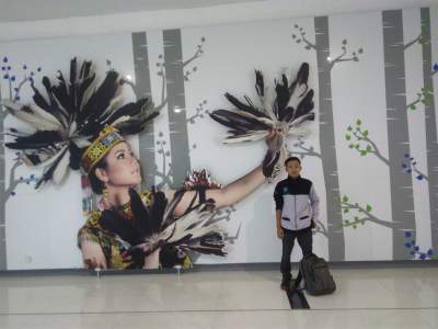 Tempat Instragrameble khas dayak di Bandara Balikpapan (dokpri)