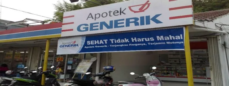 Salah satu gerai Apotek Generik (foto dari situs resmi www.tendergenerik.com)