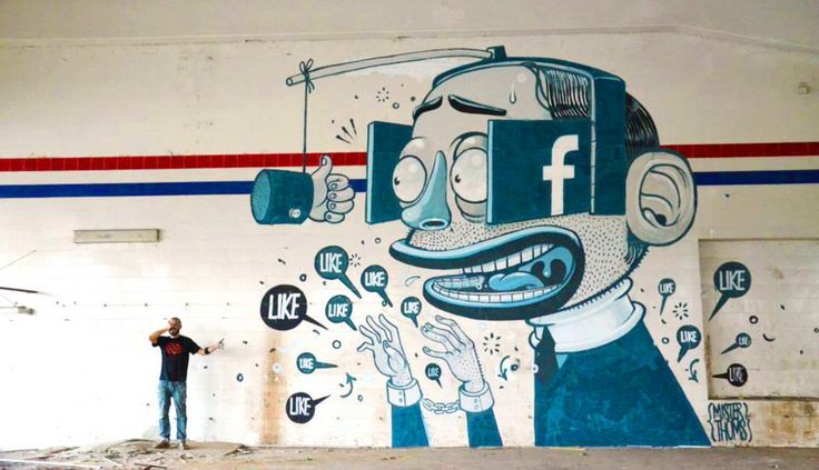 Facebook Like Graffiti - ilustrasi: theunboundedspirit.com