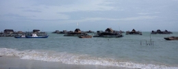 Puluhan Kelong khas Bintan di Laut Bintan. Dok.Pribadi