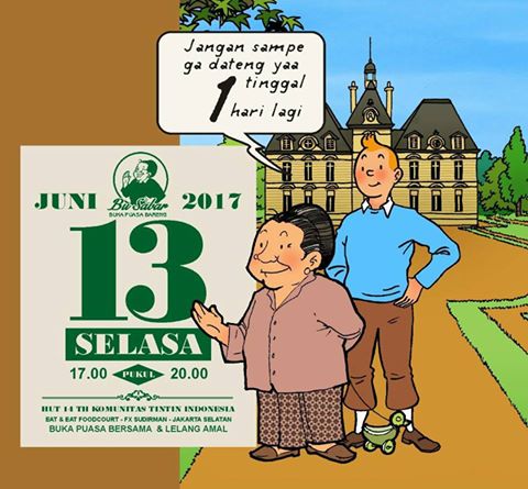 Poster ulang tahun ke-14 Komunitas Tintin Indonesia. (Foto: KTI)