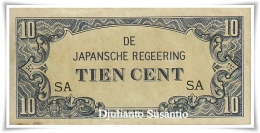 Uang De Japansche Regeering bernominal 10 Sen (Dokpri)