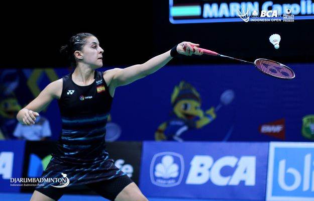 Carolina Marin pulang cepat dari Indonesia Open 2017/ foto: djarumbadminton.com