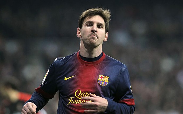 Lionel Messi Sumber : thethelegraph.co.uk
