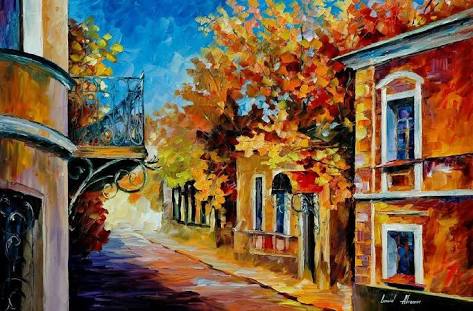 Old Balcony by Leonid Afremov (afremov.com)