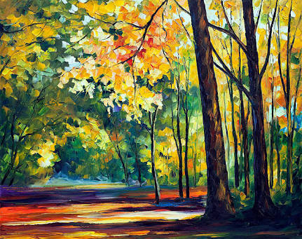 Morning Forest by Leonid Afremov (afremov.com)
