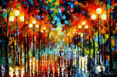 A Date With The Rain by Leonid Afremov (afremov.com)