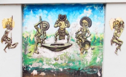 Lukisan tembok sebuah restoran di jalan Koti, Kota Jayapura (Dokumentasi Pribadi) 