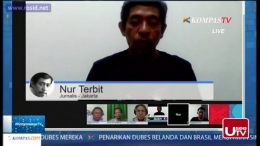  Tampil live di tayangan perdana program Kompasiana TV (Kompas TV) sebagai Jurnalis Jakarta (foto dok Nur Terbit)