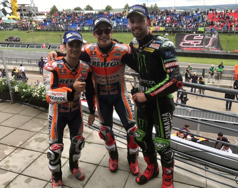 podium sachsenring (dok.twitter MotoGP)