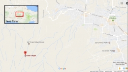 Peta lokasi Coban Tengah, Malang (googlemap)