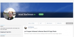 Halaman proifl Arief Rachman