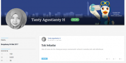 Halaman Profil Tanty Agustiany H