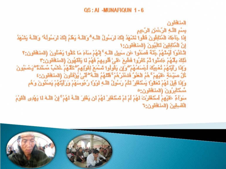 QS : Al Munafiqun -- Orang-Orang Munafik 1-6