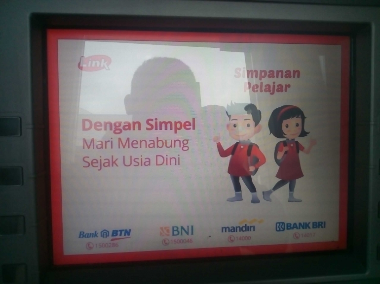 iklan simpel yang ada di ATM dok.pri