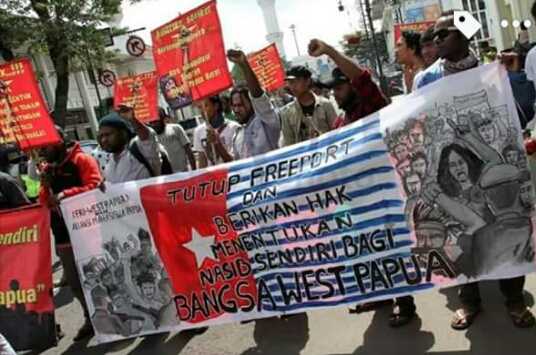 Gambar diambil dari kawan saat aksi mendukung self determination bagi bangsa West Papua