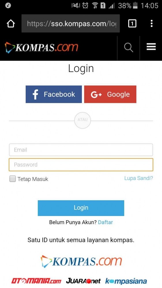 Halaman login