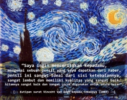 Screenshot lukisan dan kutipan surat Vincent van Gogh. (Ilustrasi: armalia.com) 