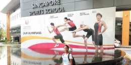  Singapore Sport School tempat pertandingan renang Asean School Games 2017. Foto : dokumen pribadi.