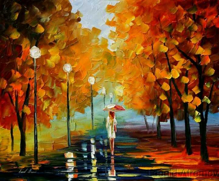 Autumn Rain by Leonid Afremov (pinterest.com)