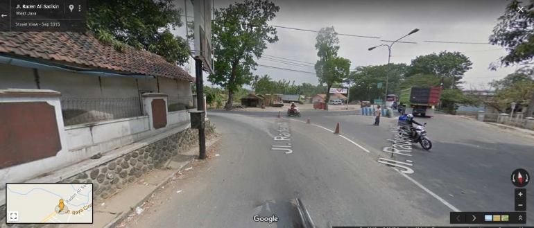 Dari pertigaan Cijelag anda belok kiri ya arah Kadipaten (sumber gambar: Google Maps)