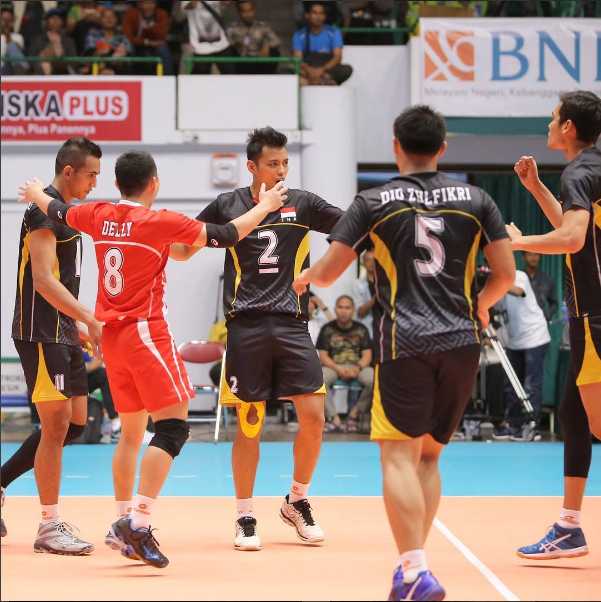 Indonesia takluk dari Kazakhstan dalam lanjutan penyisihan grup A Kejuaraan Senior Putra Asia| Foto: Instagram @jpevolley