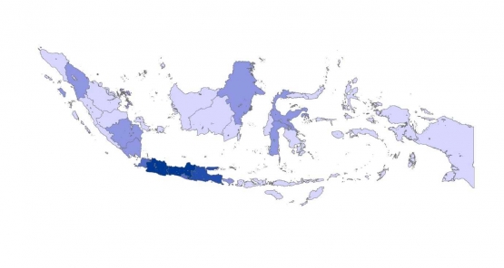 Peta Jumlah UKM yang bersetifikat setiap provinsi (sumber : pribadi)