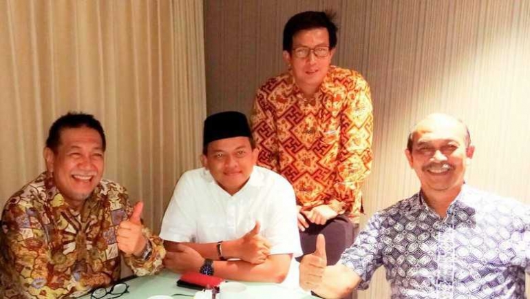 Pengurus DPD Demokrat dan Gerindra Jawa Barat menemui Wakil Gubernur Jabar Deddy Mizwar. Foto: detik.com 