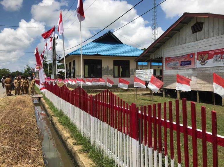 SDN 008 Malinau Utara berbenah menyambut HUT RI ke-72