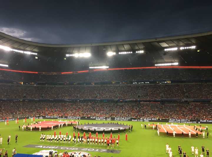 Bayern vs Liverpool di Allianz Arena Audi Cup 2017 [Foto: Twitter @BayernEn