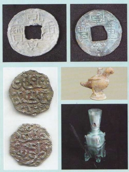 Ilustrasi: Temuan arkeologis yang berhubungan dengan kemaritiman (Sumber: Bangkitlanh Bangsa Bahari, 2012)
