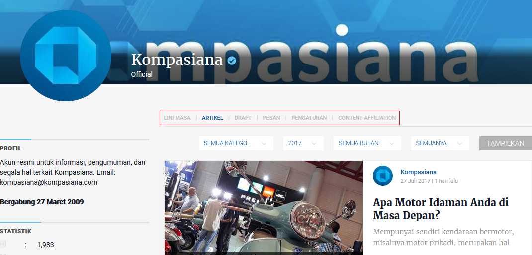 Ini Dia Beragam Fitur Baru Profil Kompasiana Anda! Halaman 1 ...