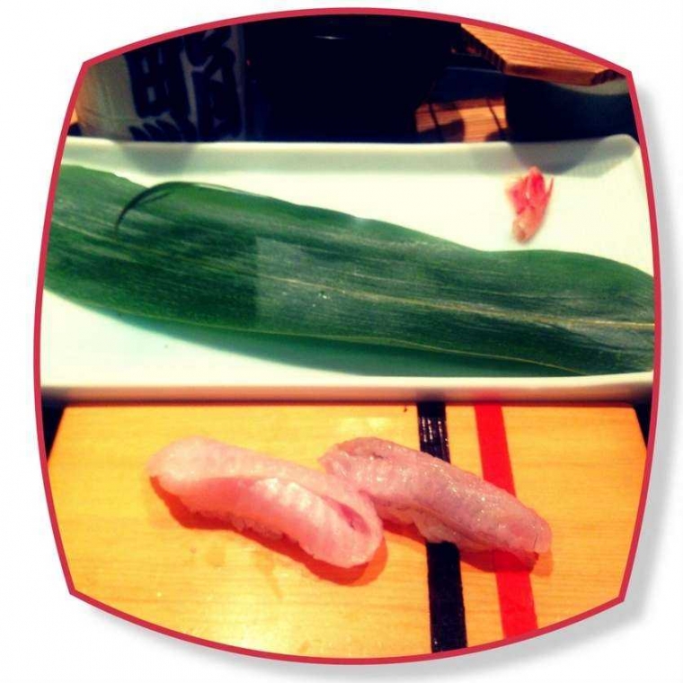 Sushi yang disajikan di daerah Kanazawa (dokumentasi pribadi)
