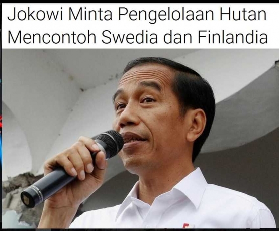 Pada peringatan Hari Lingkungan Hidup di Kementerian Lingkungan Hidup dan Kehutanan, pada Rabu (02/08/2017), Presiden Joko Widodo mencontohkan Swedia dan Finlandia sebagai negara yang sukses dalam hal pengelolaan hutan, demi meningkatkan ekonomi. Pesan Presiden, Kementerian LHK tak usah sulit-sulit merancang program pengelolaan hutan. Tinggal mencontoh saja kepada kedua negara tersebut dan disesuaikan dengan kondisi di Indonesia. Foto: kompas.com