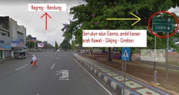 Ke Cipali dari alun-alun Ciamis belok kanan ambil arah Kawali Cikijing Cirebon (sumber gambar: google dimodifikasi: penulis)