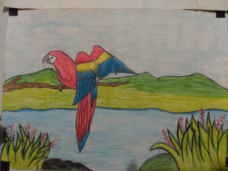 Gambar Tiga Dimensi Dari Plastisin - Paktik Membuat Karya Seni 3