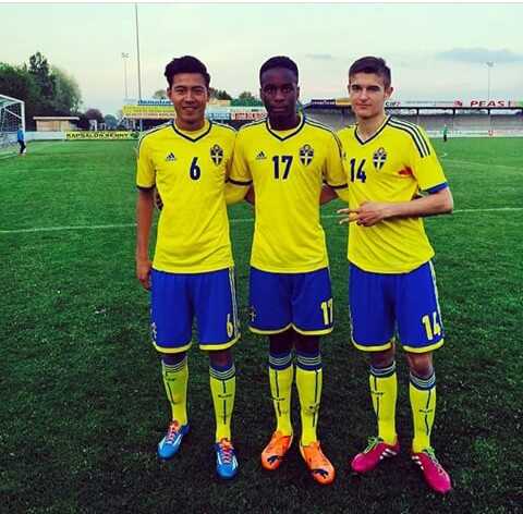(aksi Kevin Deeromran bersama Timnas Swedia/sumber foto dilansir dari IG Kevinbonnier)