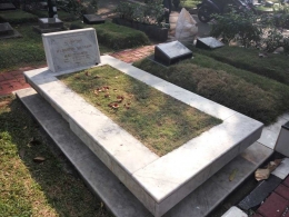 Makam Hartini Soekarno. Semasa hidupnya mendampingi Presiden Soekarno dalam sejumlah kegiatan kenegaraan di Istana Bogor (dokpri)
