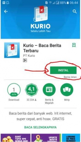 INSTAL APLIKASI KURIO