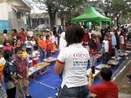 Pihak RS OMNI ikut mendukung kegiatan perayaan HUT RI ke 72 di Taman Cibiru. Dokpri