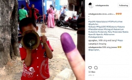 Gunakan hak pilih di Pilgub DKI 2017. (Instagram @rahabganendra))