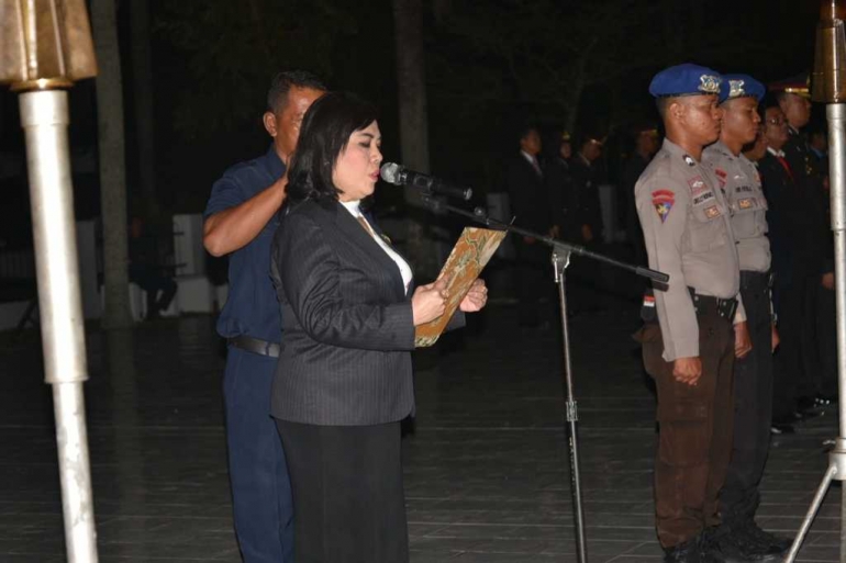 Renungan suci dipimpin Ketua PN Sungailiat (dok.Hms Bangka)