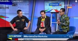Ketum DPP Granat Henry Yosodiningrat, Ketua PARFI Anwar Fuadi, dan Singgih Tomi Gumilang Lingkar Ganja Nusantara - Foto: Kompas TV