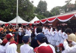 Suasana usai upacara bendera di Wisma Duta Indonesia di Kuala Lumpur. Foto/TH Salengke