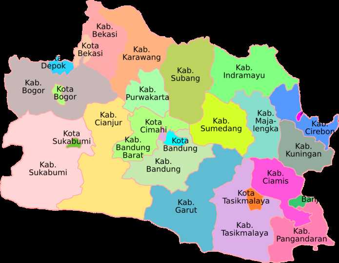 Peta Provinsi Jawa Barat yang memperlihatkan letak Kabupaten Kuningan (sumber gambar: jabarprov.go.id)