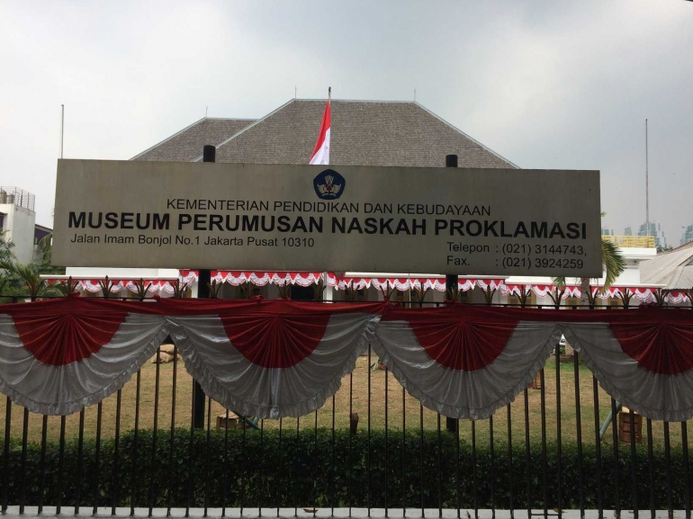 Tampak depan Museum Perumusan Naskah Proklamasi Dokumentasi: pribadi