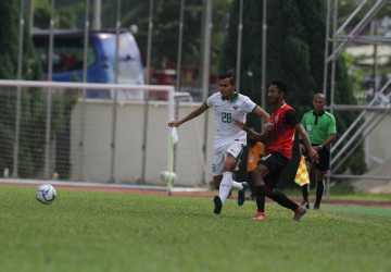 Aksi pemain Indonesia saat melawan Timor Leste (Sumber: PSSI)