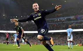 Ekspresi Rooney setelah mencetak gol ke-200 ke gawang Manchester City (The Telegraph)