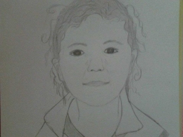 sketsa wajah dengan pensil (dok.pri)